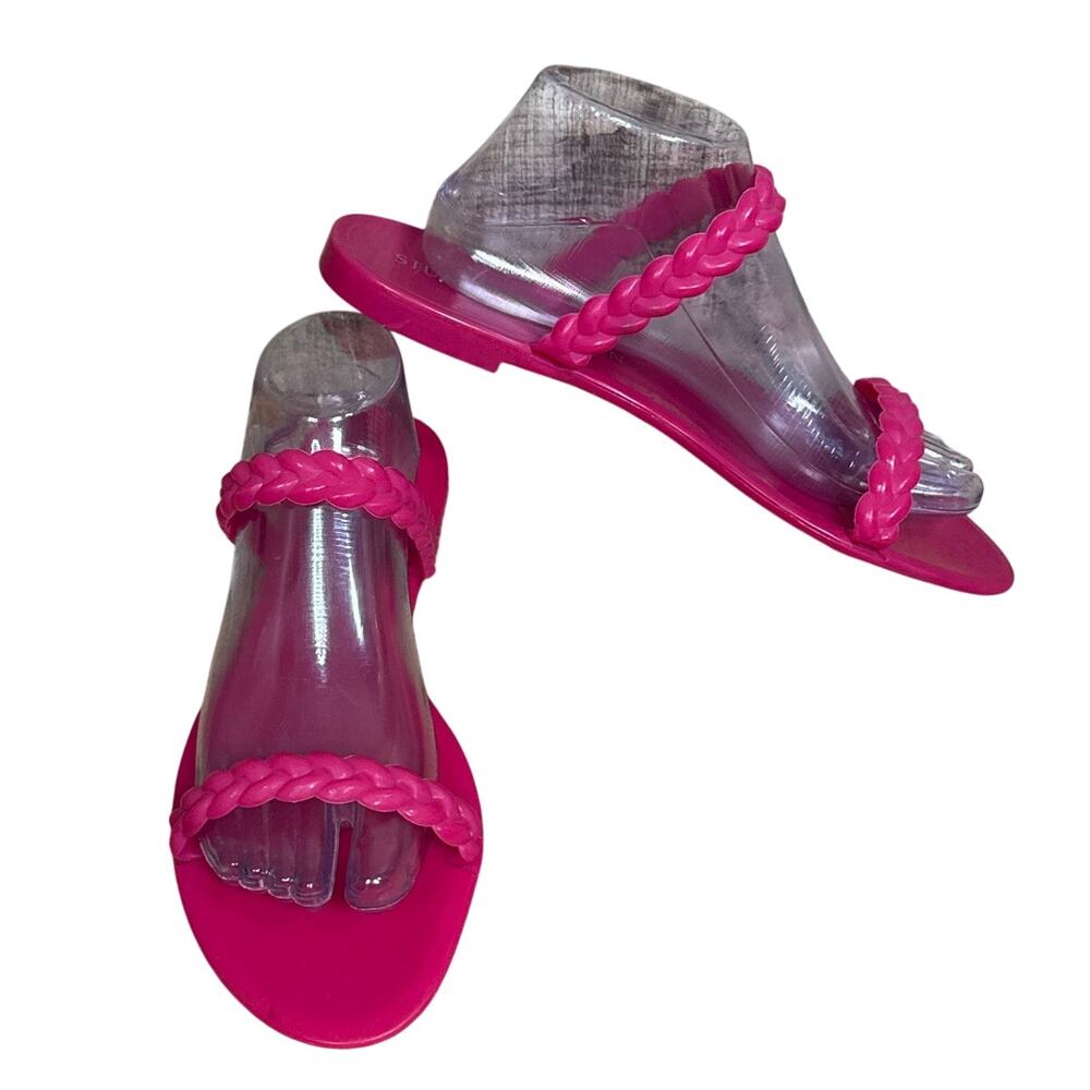 Stuart Weitzman Braida Sawyer Jelly Sandals Orchid Pink Size 10